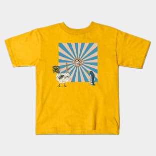 Trio: Monkey, Rooster & Penguin Kids T-Shirt